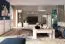 Table basse Tullahoma 10 | Chêne / Blanc Brillant | 109 x 60 x 48 cm | Design moderne