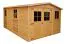 Cabane à outils, Cabane de jardin, Maison de jardin - 3 x 4 mètres - en bois / Madriers - incl. carton de toit asphalté - toit à deux pentes Abbildung