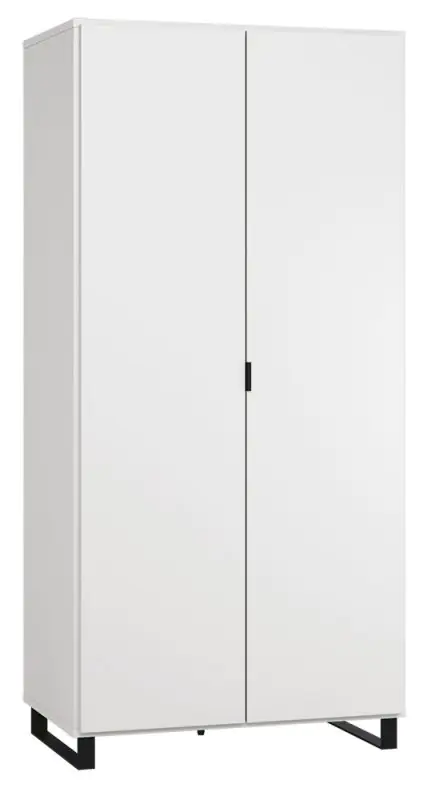 Armoire à portes battantes / armoire Chiflero 38, couleur : blanc - Dimensions : 195 x 93 x 57 cm (H x L x P)