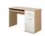 Bureau avec un tiroir et une porte Velle 10, Couleur : Chêne Sonoma / Blanc - Dimensions : 76 x 104 x 50 cm (H x L x P), avec tablette coulissante