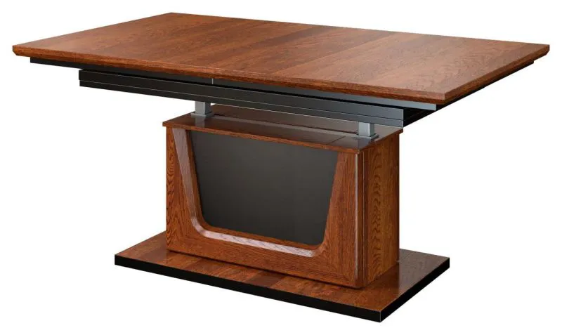 Table d'appoint Table basse Chêne massif partiel Couleur: Noisette 59x130x80 cm Abbildung