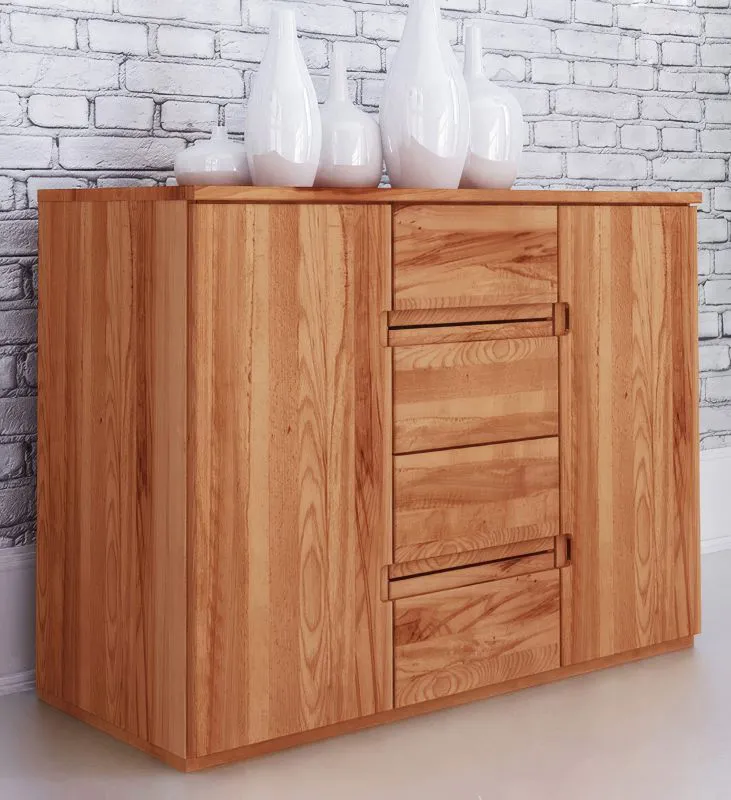 Commode Kapiti 17 en bois massif de cœur de hêtre huilé | 83 x 111 x 45 cm | Design raffiné et pratique