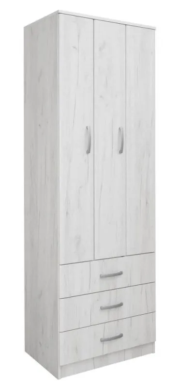 Chambre à coucher - Armoire, Couleur: Chêne Blanc - 222 x 75 x 52 cm (H x L x P) Abbildung