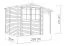 Abri de jardin / 2,77 x 2,03 mètres / Cabane de jardin / Beige / Construction en éléments / Avec toit rapporté / Toit en bâtière / Weilar 02 / Porte encadrée de bois massif avec fenêtres
