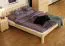 Lit Futon / lit en bois de pin massif bois naturel A4, sommier à lattes inclus - Dimensions 160 x 200 cm 