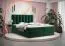 Lit simple en couleur moderne Pirin 03, Couleur : Vert - Surface de couchage : 140 x 200 cm (l x L), avec deux espaces de rangement