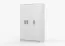 Armoire penderie 1,2 m | 3 portes battantes | 9 compartiments | Smolikas 121 | Blanc | 192 x 120 x 50 cm