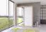 Armoire penderie à portes coulissantes avec miroir | Chêne / Blanc | Cuillin 09 | 218 x 183 x 61 cm | 2 portes | 6 compartiments | Façade aspect bois