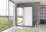 Armoire penderie avec portes coulissantes et miroir | 218 x 183 x 61 cm | Blanc / Gris | Cuillin 03 | 2 portes | 6 compartiments | Grand volume