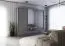 Armoire penderie 2,5 m | Lusatian 35 | Gris avec miroir | 7 étagères | 4 tiroirs | 3 portes | 218 x 250 x 61 cm