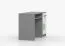Bureau enfant 110 cm large | 75 x 110 x 50 cm | 1 tiroir, 3 niches, 1 porte | Poignées bois vertes | Blanc / Gris | Smolikas 84