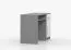 Bureau 110 cm Smolikas 89 | 3 niches | 1 tiroir | 1 porte | Blanc / Gris | Poignées bois | 75 x 110 x 50 cm