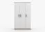 Armoire penderie 3 portes Smolikas 105 | 192 x 120 x 50 cm | 9 compartiments | Blanc / Chêne Sonoma | Poignées bois