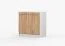 Meuble sous évier 81,5 x 80 x 46 cm | 2 portes battantes | Marron/Blanc | Parnassus 10 | Poignées métal