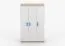 Armoire penderie Smolikas 102 | Blanc & Chêne Sonoma | 3 portes | 9 compartiments | 1 tringle | 192 x 120 x 50 cm