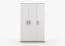 Armoire penderie Smolikas 101 | 3 portes | Blanc & chêne Sonoma | 9 compartiments | Poignées bois | 192 x 120 x 50 cm