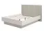 Lit double Krupa 04 | Tête de lit rembourrée beige | Finition cachemire | Protection ABS | Design moderne | 160 x 200 cm