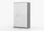 Armoire penderie Smolikas 116 | 3 portes battantes | Blanc & chêne Sonoma | 9 compartiments | 192 x 120 x 50 cm | Poignées bois