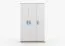 Armoire penderie Smolikas 102 | Blanc & Chêne Sonoma | 3 portes | 9 compartiments | 1 tringle | 192 x 120 x 50 cm