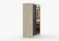 Armoire penderie coulissante Bucegi 31 | Noir / Chêne Sonoma | Miroir | 2 portes | 200 x 150 x 61 cm