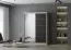 Armoire penderie coulissante Bucegi 31 | Noir / Chêne Sonoma | Miroir | 2 portes | 200 x 150 x 61 cm