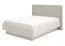 Lit double Krupa 04 | Tête de lit rembourrée beige | Finition cachemire | Protection ABS | Design moderne | 160 x 200 cm