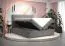 Lit boxspring avec rangements Pirin 45 | Velours bleu | 180 x 200 cm | Matelas H3 ferme