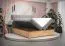 Elégant lit boxspring avec espace de rangement Pilio 04, Couleur : Gris / Chêne Golden Craft - Surface de couchage : 140 x 200 cm (l x L)