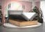 Lit boxspring moderne Pilio 27 | Noir et Chêne Golden Craft | 180 x 200 cm | Rangement intégré