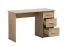 Bureau fonctionnel Powar 01 | Chêne de Sonoma | 3 tiroirs | Poignées grises | 74,5 x 121 x 50 cm | Design épuré