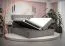 Lit boxspring design unique Pirin 68 gris | 160 x 200 cm | 2 espaces de rangement | Matelas à ressorts Bonell H3 | Velours