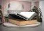 Lit boxspring design Pilio 09 | Gris & Chêne doré | 160 x 200 cm | 2 espaces de rangement