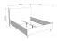 Lit double / Rembourrage de tête de lit confortable / Couleur : Cachemire / Beige / Surface de couchage : 160 x 200 cm / Pieds : Noir / Chants ABS