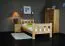 Lit simple / lit d'appoint en bois de pin massif, naturel A22, sommier à lattes inclus - Dimensions 90 x 200 cm 