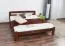 Lit junior en pin massif finition noyer A5 | Sommier inclus | 160 x 200 cm | Design moderne