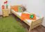 Lit enfant ou adolescent en pin massif naturel 84 | sommier inclus | 80 x 200 cm