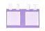 Sac en tissu - Couleur : Violet / Blanc