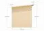 Abri de jardin Menden 04, naturel - abri de jardin en éléments de 18 mm, surface au sol : 6,18 m², toit à une pente, double porte en bois massif