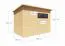 Abri de jardin Menden 04, naturel - abri de jardin en éléments de 18 mm, surface au sol : 6,18 m², toit à une pente, double porte en bois massif