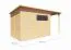 Abri de jardin avec toit rapporté, nature, abri de jardin en éléments, Surface : 9,49 m², Toit en appentis, Double porte en bois massif