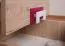 Commode enfant Fabian 08 | Espace de rangement optimisé | Chêne clair / Blanc / Rose | 93 x 120 x 40 cm