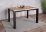 Table de salle à manger élégante Varbas 02, bicolore, Chêne Gold Craft / Noir mat, 120 x 80 cm, structure robuste, table de cuisine durable, moderne
