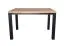 Table de salle à manger élégante Varbas 02, bicolore, Chêne Gold Craft / Noir mat, 120 x 80 cm, structure robuste, table de cuisine durable, moderne