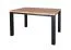 Table de salle à manger élégante Varbas 02, bicolore, Chêne Gold Craft / Noir mat, 120 x 80 cm, structure robuste, table de cuisine durable, moderne