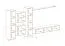 Mur de salon au design moderne Balestrand 91, Couleur : Chêne wotan / Blanc - dimensions : 180 x 330 x 40 cm (h x l x p), avec grand espace de rangement