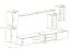 Meuble mural Volleberg 77 | Espace de rangement généreux | Chêne Wotan & Noir | 150 x 280 x 40 cm | Éclairage LED