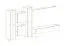 Elégant mur de salon Balestrand 251, Couleur : Chêne wotan / Blanc - Dimensions : 180 x 330 x 40 cm (h x l x p), avec grand espace de rangement