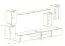 Paroi de salon sobre Volleberg 65, Couleur : Blanc - dimensions : 150 x 280 x 40 cm (h x l x p), avec grand espace de rangement