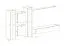 Meuble TV mural design Balestrand 246 | Noir/Blanc | 180 x 330 x 40 cm | LED intégrée