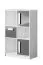 Commode enfant Walter 07 | Blanc et gris brillant | 133 x 80 x 40 cm | Rangement pratique